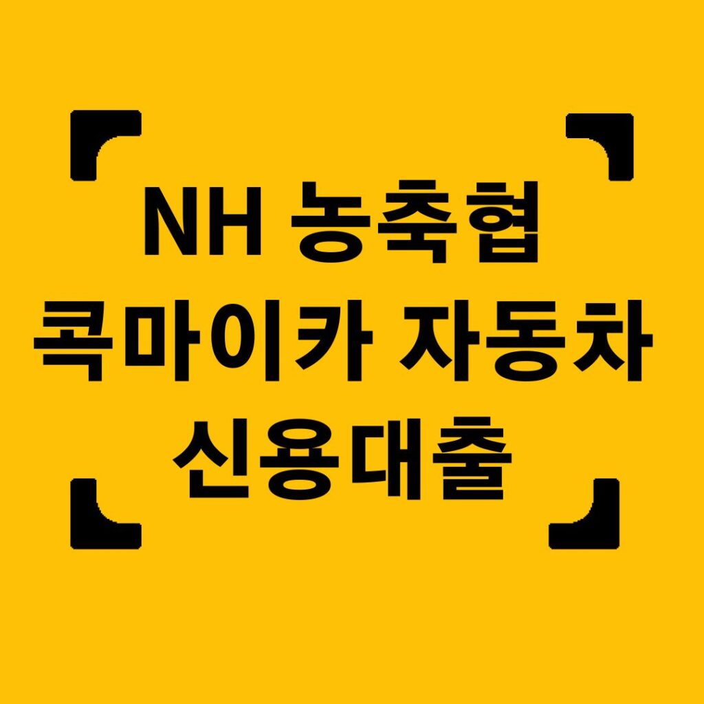 NH 농축협
콕마이카 자동차신용대출